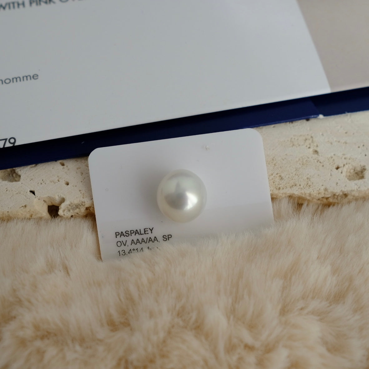 White South Sea Loose Pearl, Single Oval 13.4*14.4mm, PASPALEY