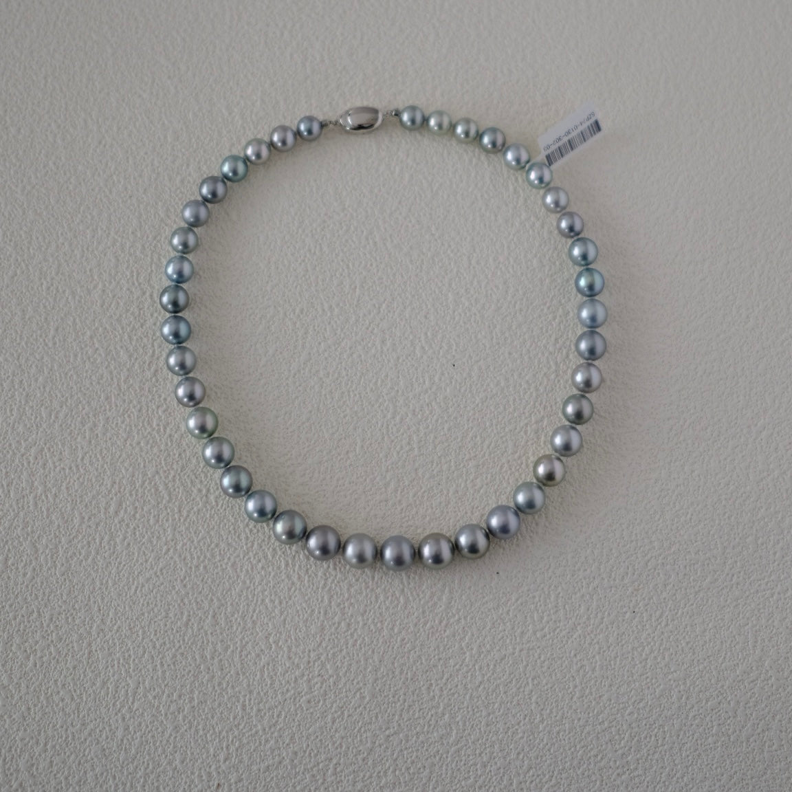 Tahitian Platium Gray Necklace, 9-11.9mm, Pearl Necklace, GUILD Certificate