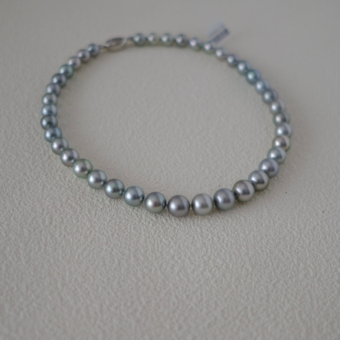 Tahitian Platium Gray Necklace, 9-11.9mm, Pearl Necklace, GUILD Certificate