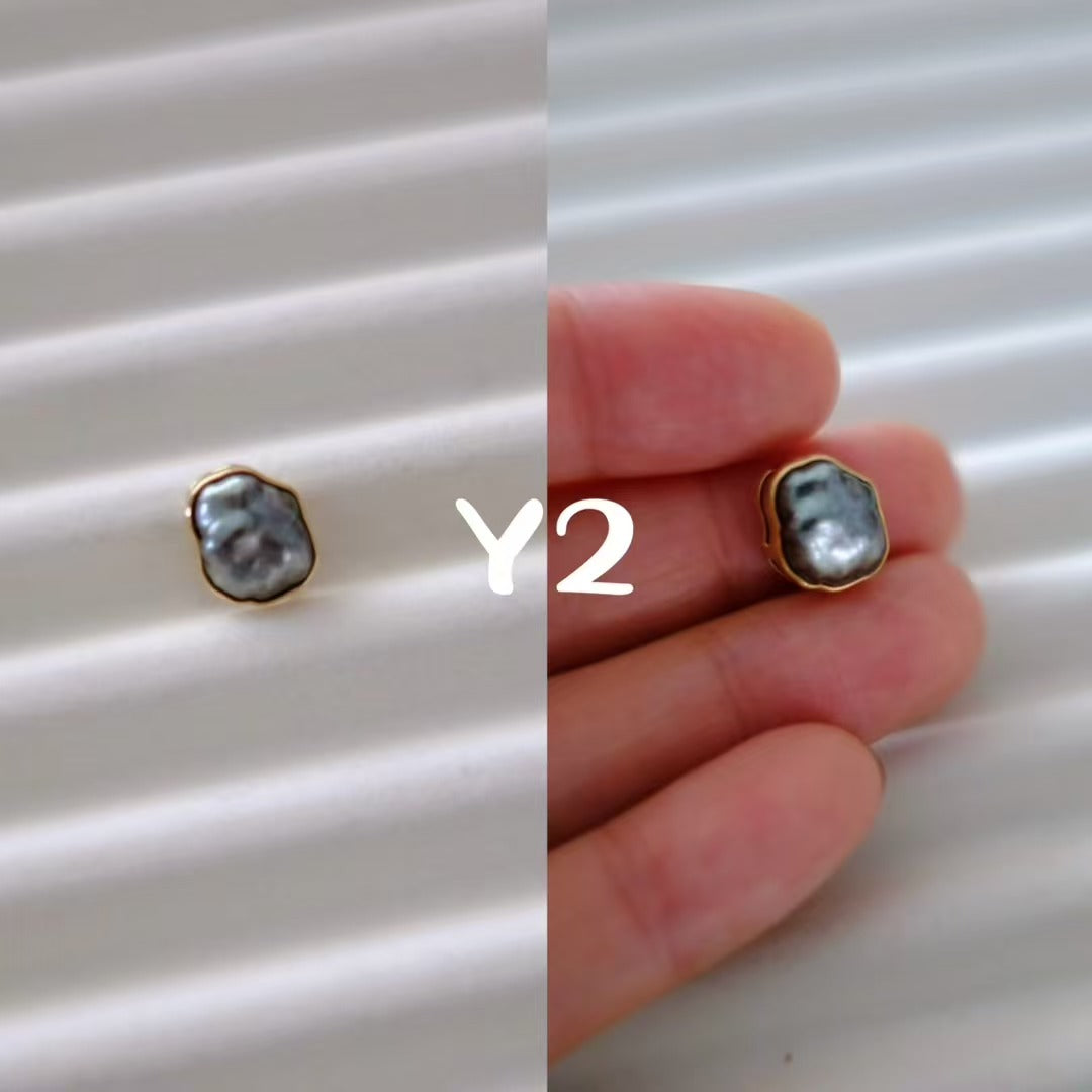 Tahitian Pearl, 18K Pendant, Keshi Pearl, 8-9mm