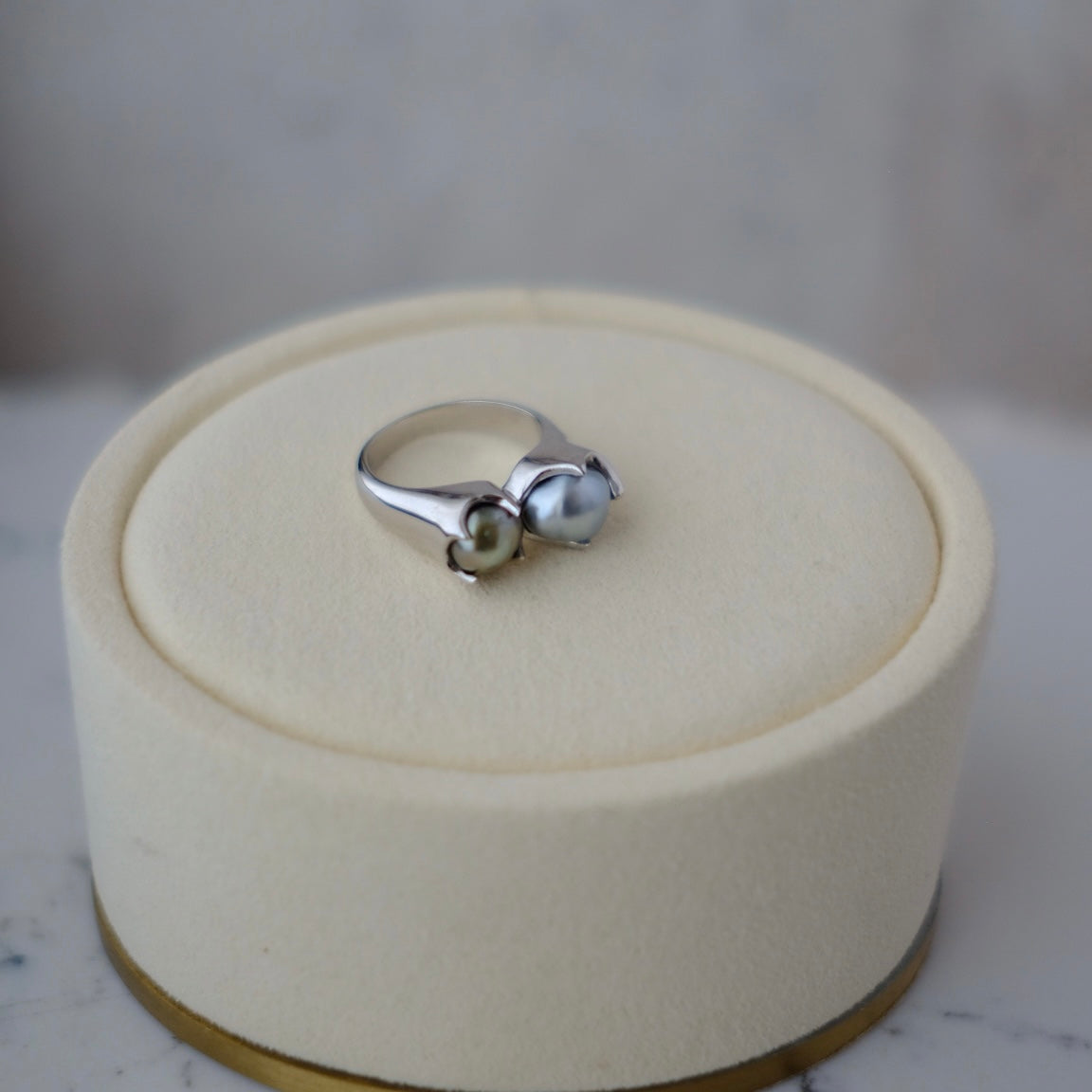 Tahitian Keshi, 7.6-8mm, S925, Pearls Ring
