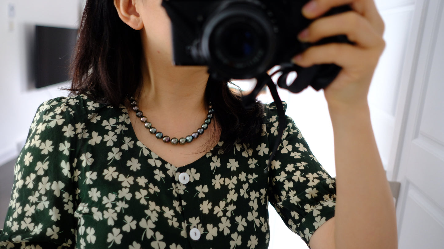 Tahitian Morandi Necklace, 9.2-11mm, Pearl Necklace, GUILD Certificate