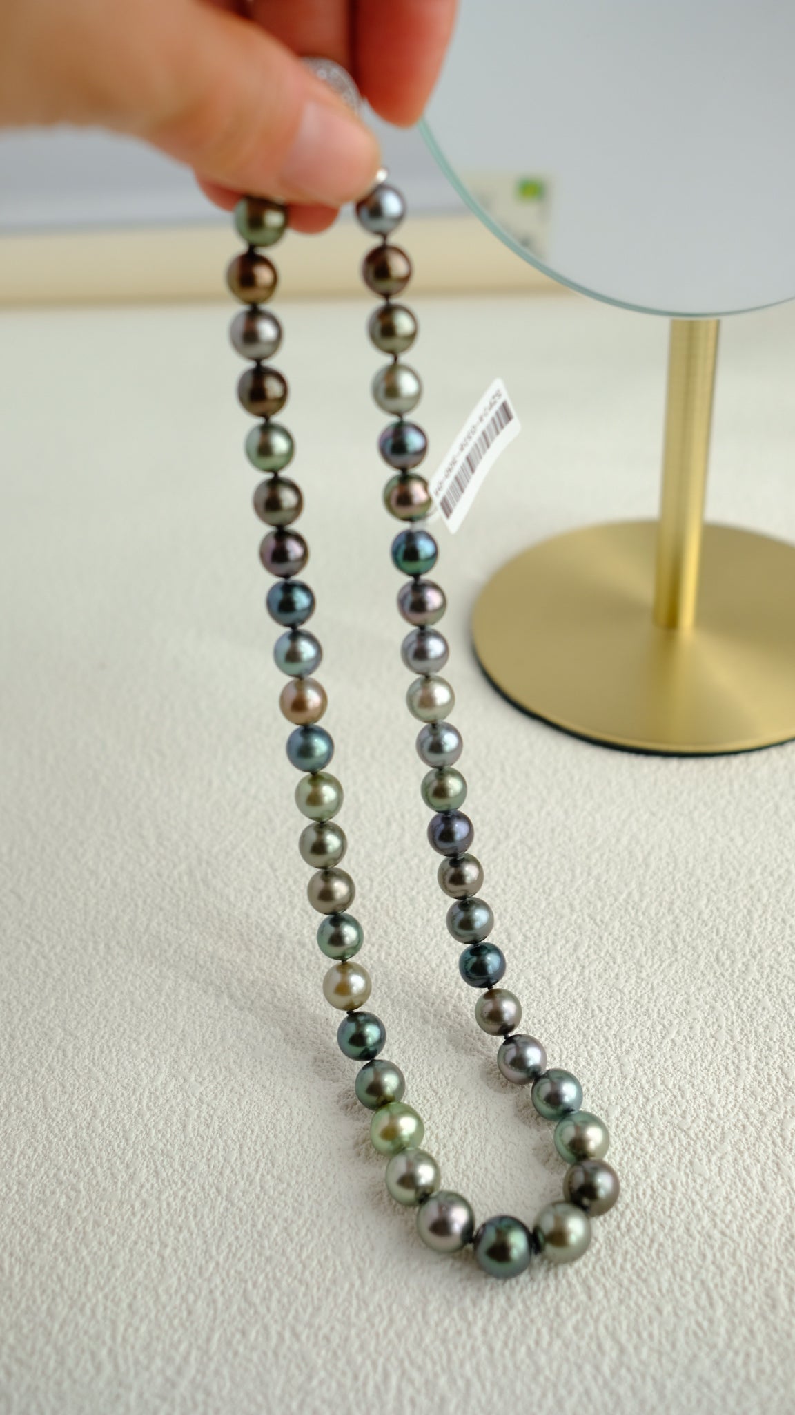 Tahitian Morandi Necklace, 8.2-11mm, Pearl Necklace, GUILD Certificate