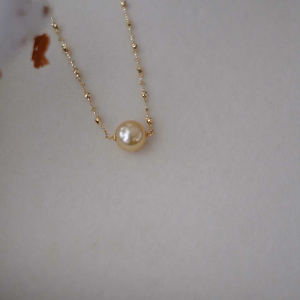 Golden South Sea Pearl, 18K Necklace, 11.8mm