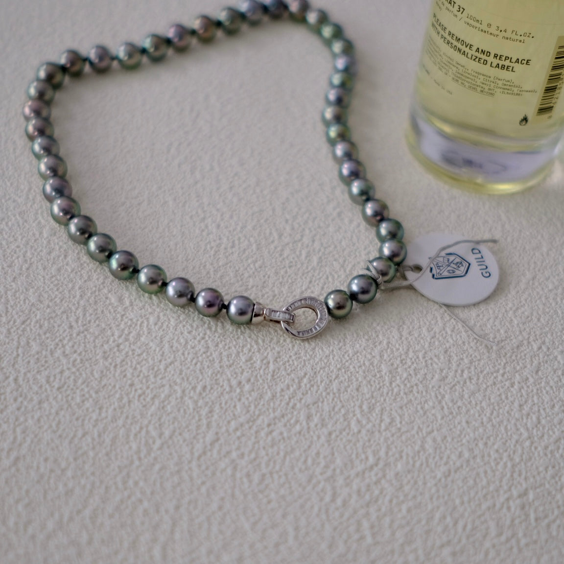 Tahitian Peacock Necklace, 8.6-10.7mm, Pearl Necklace, GUILD Certificate