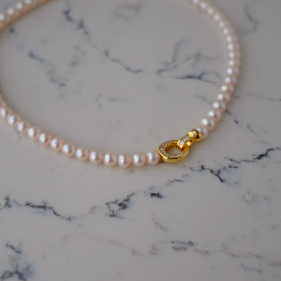 White Freshadama Freshwater Pearl Necklace,6.5-7mm 18 Inch