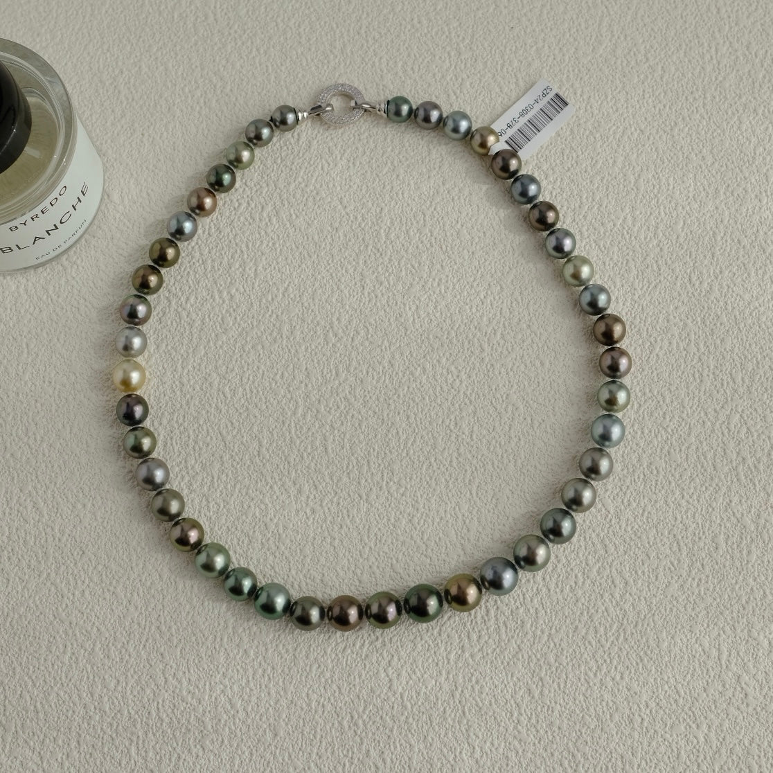 Tahitian Morandi Necklace, 8.2-11mm, Pearl Necklace, GUILD Certificate