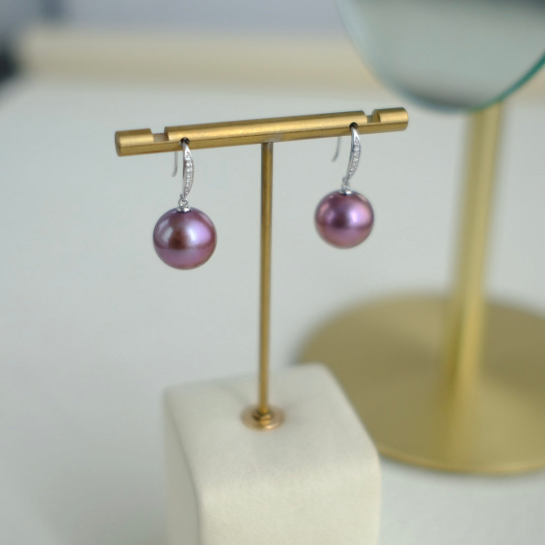 Z034 Classic Earrings Accessories, AU750, Diamond 0.078ct, 0.871g