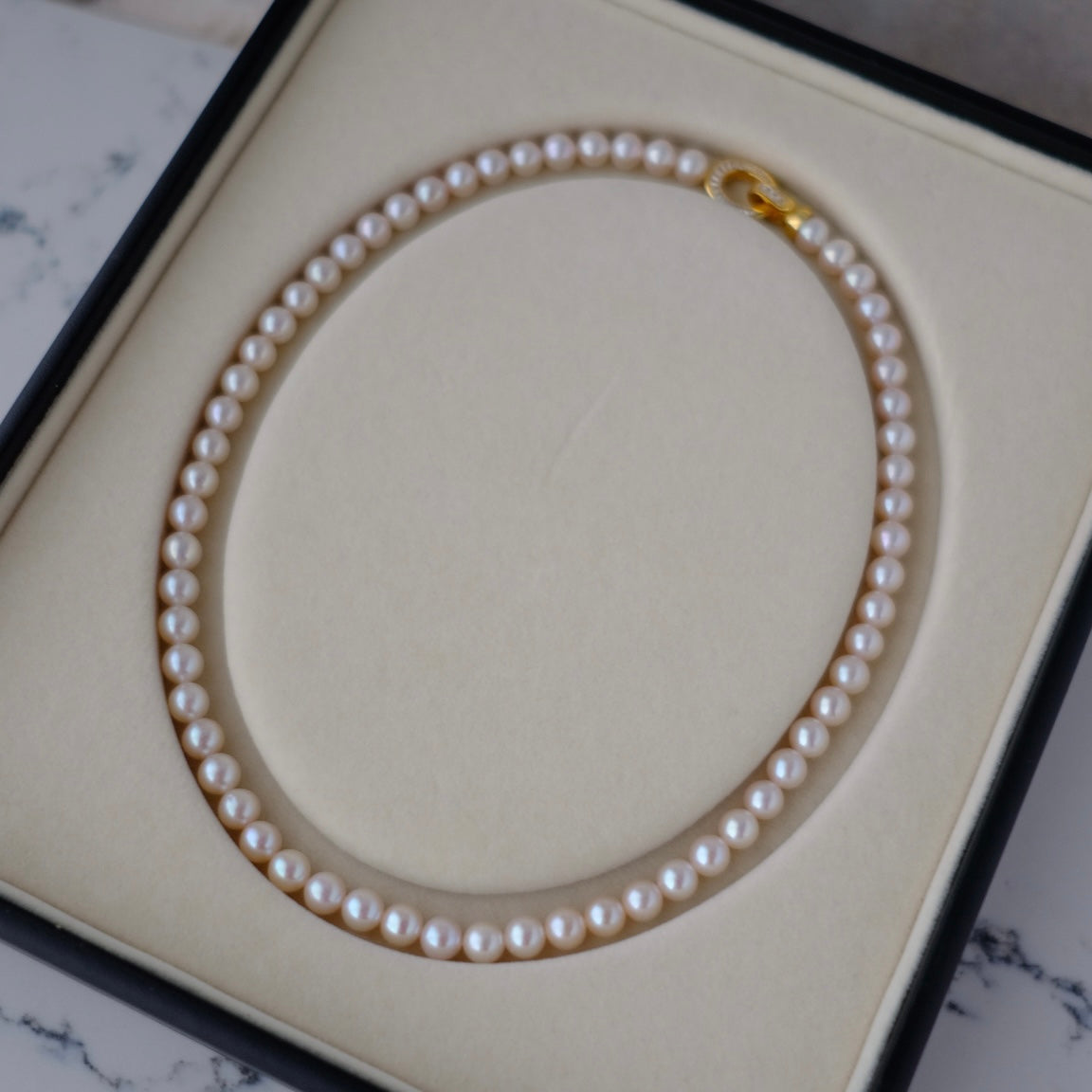 White Freshadama Freshwater Pearl Necklace,6.5-7mm 18 Inch