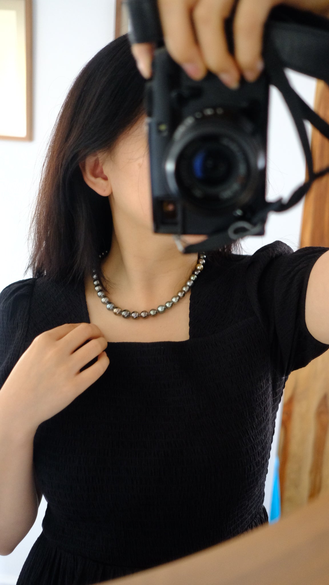 Tahitian Morandi Necklace, 8.2-11mm, Pearl Necklace, GUILD Certificate