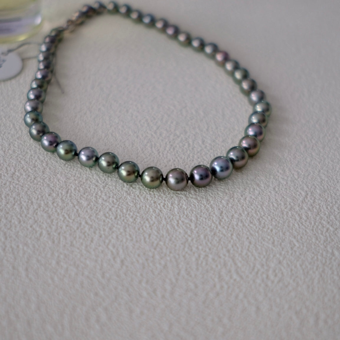 Tahitian Peacock Necklace, 8.6-10.7mm, Pearl Necklace, GUILD Certificate