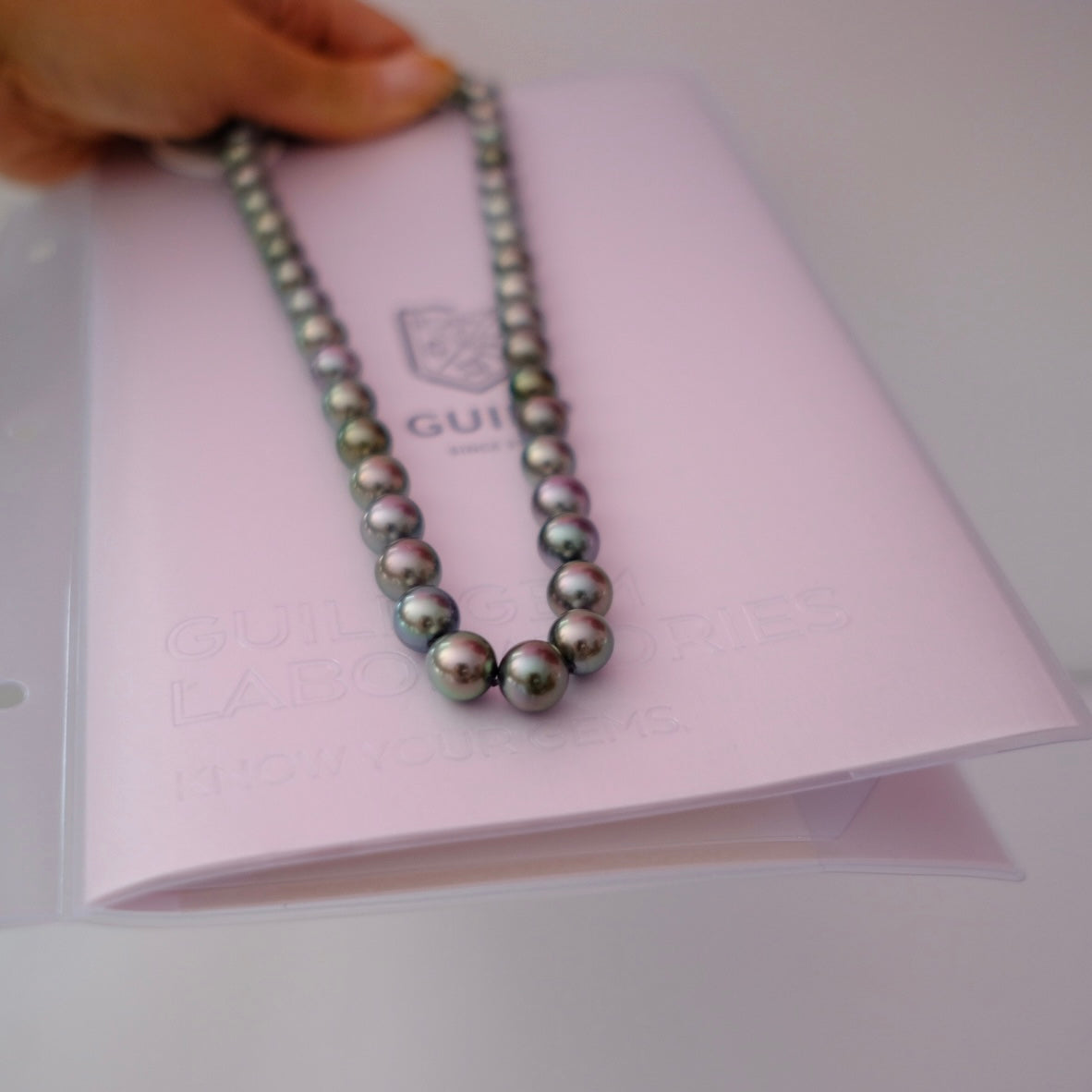 Tahitian Peacock Necklace, 8.6-10.7mm, Pearl Necklace, GUILD Certificate