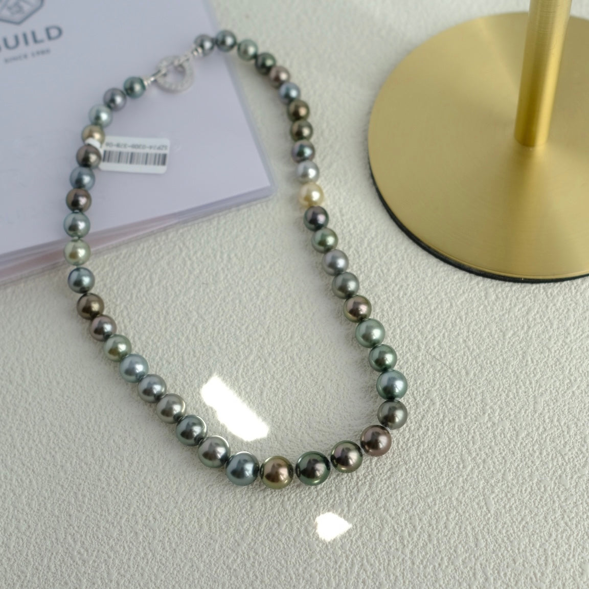 Tahitian Morandi Necklace, 8.2-11mm, Pearl Necklace, GUILD Certificate