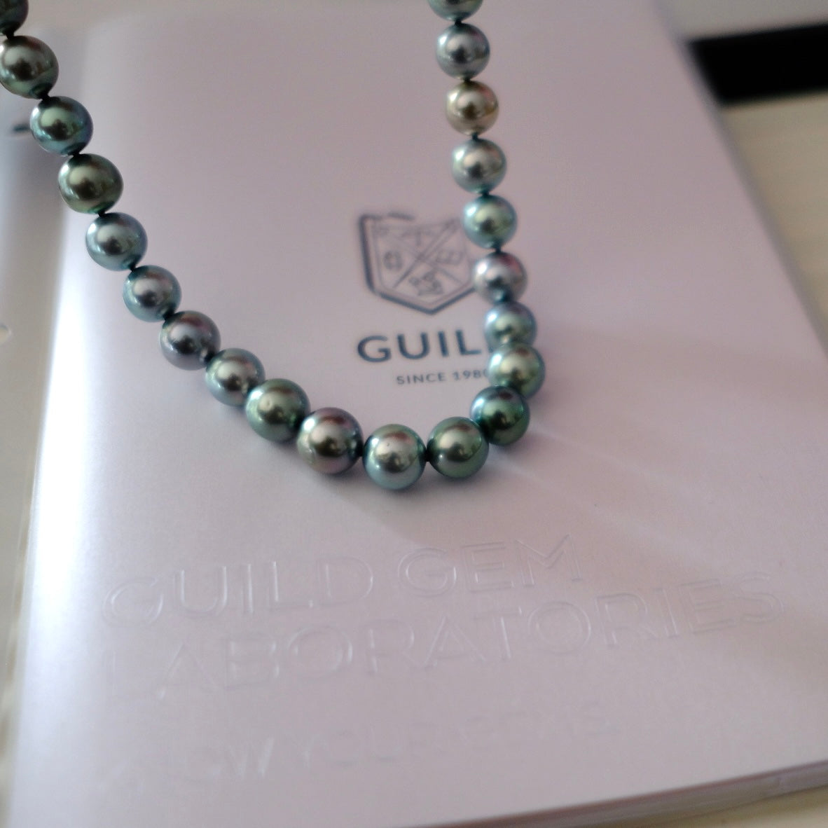 Tahitian Morandi Necklace, 8.8-11.5mm, Pearl Necklace, GUILD Certificate