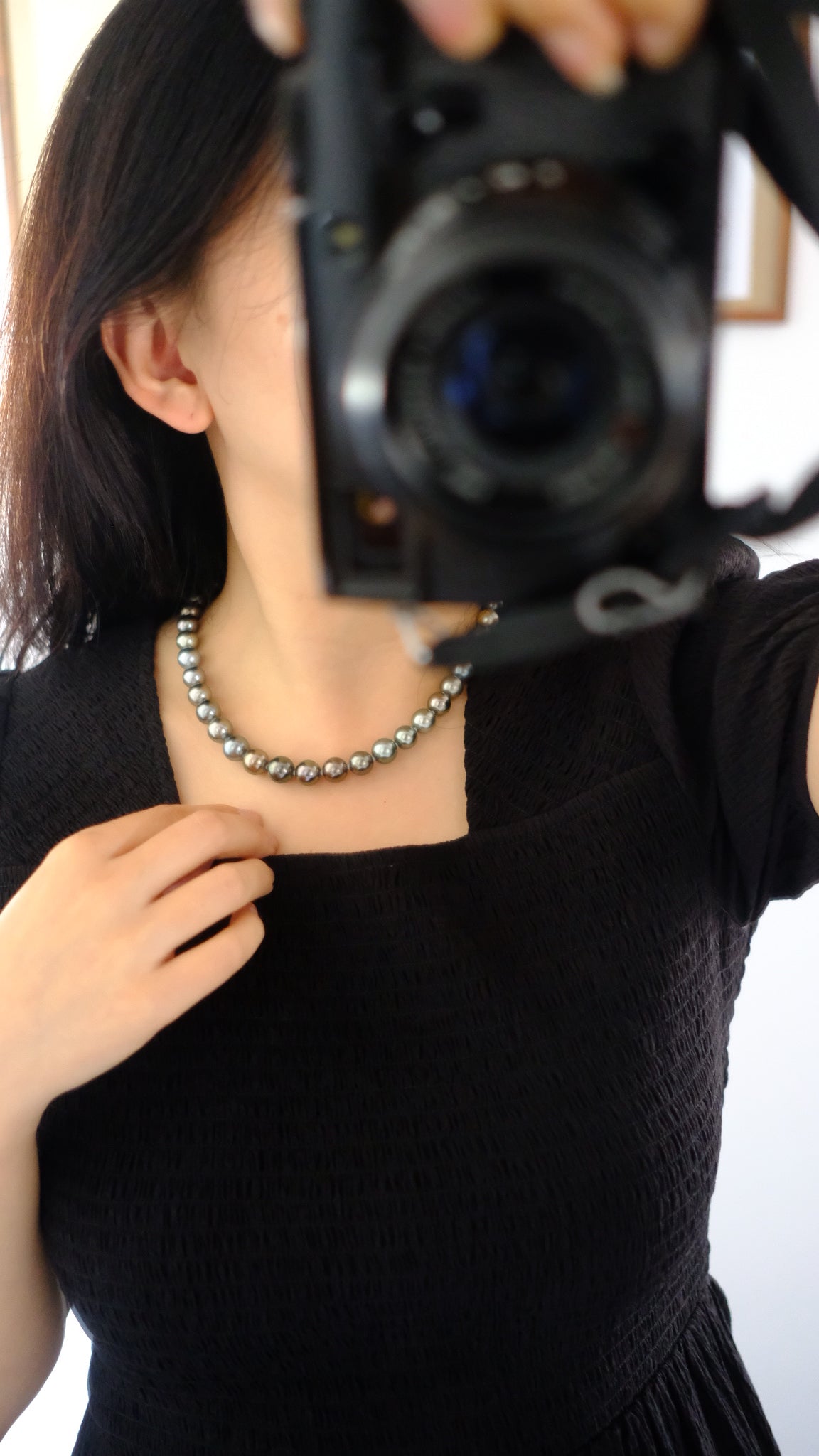 Tahitian Morandi Necklace, 8.2-11mm, Pearl Necklace, GUILD Certificate