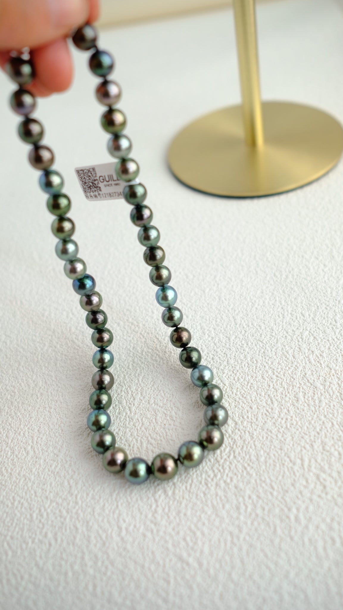 Tahitian Morandi Necklace, 9.1-11.1mm, Pearl Necklace, GUILD Certificate