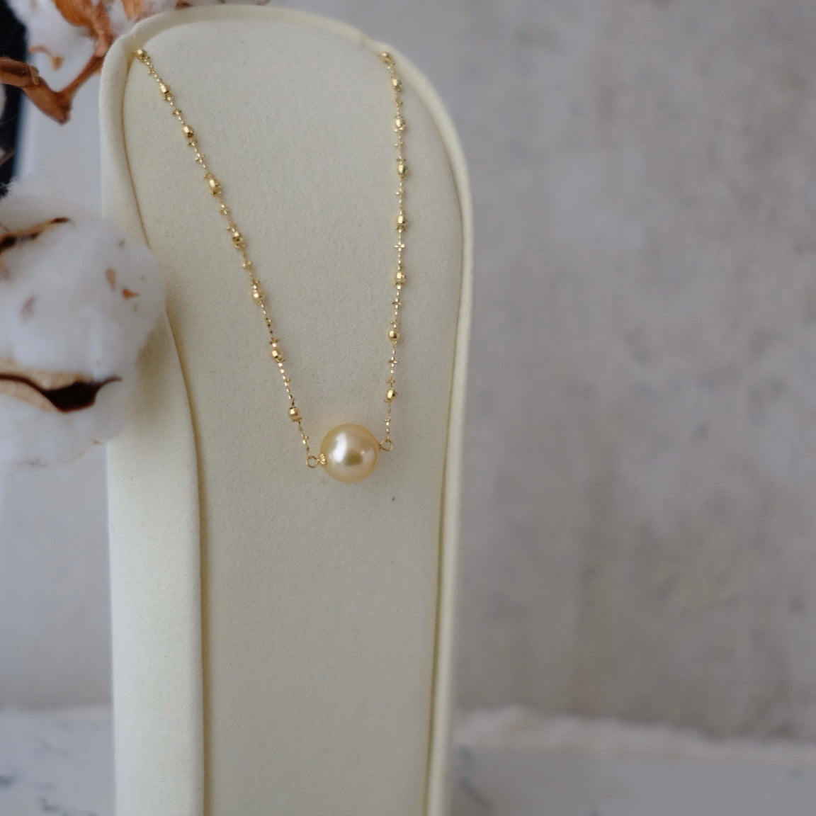 Golden South Sea Pearl, 18K Necklace, 11.8mm