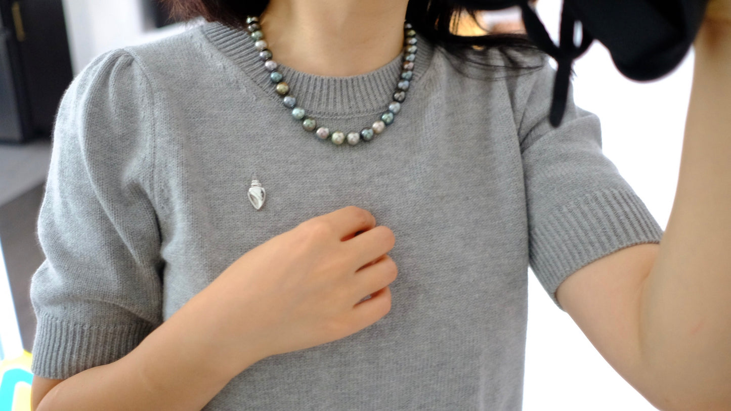 Tahitian Morandi Necklace, 8.6-11mm, Pearl Necklace, GUILD Certificate