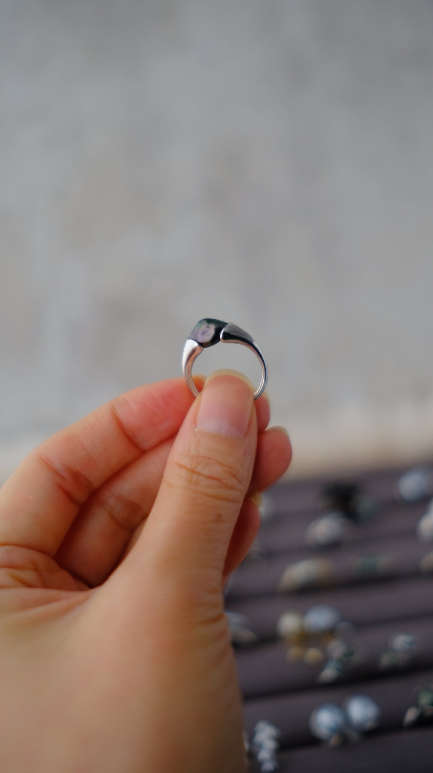 Tahitian Keshi, 7*8.9mm, S925, Pearls Ring