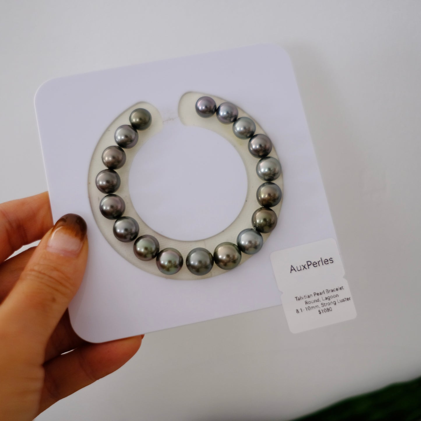 Tahitian Pearl Bracelet, Round, Lagoon, 8.1-10mm