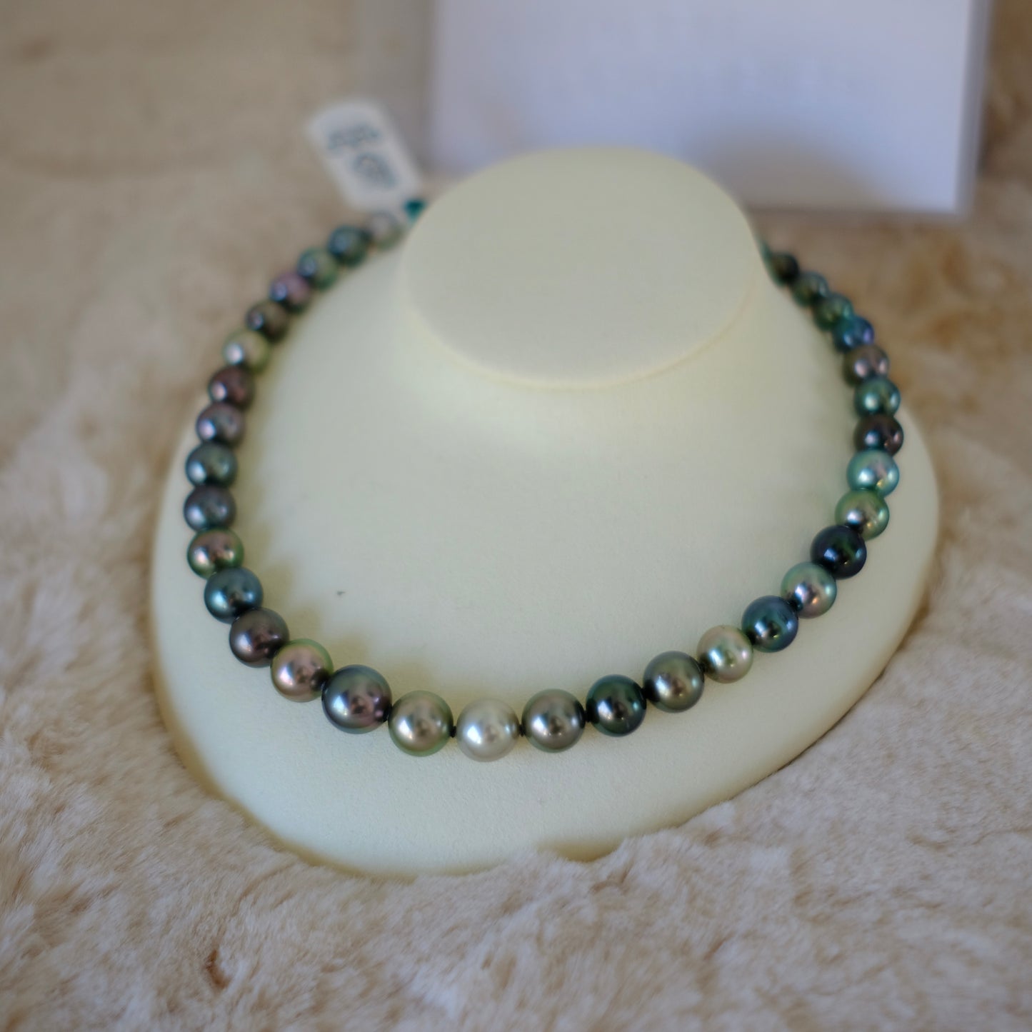 Tahitian Platinum Gray Necklace, 8.7-12mm, Pearl Necklace, GUILD Certificate