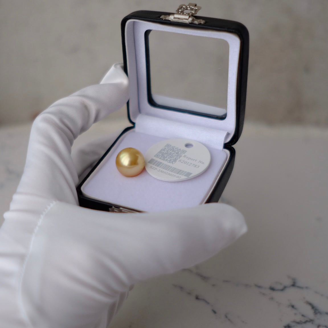 Golden South Sea Pearl, 13.1mm, Loose Pearl, GUILD Certificate