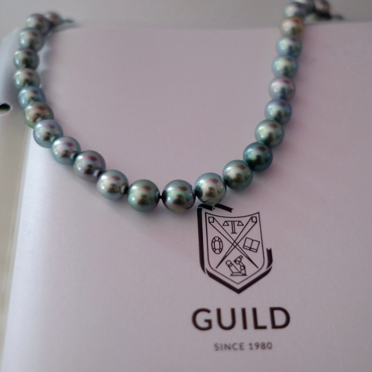 Tahitian Morandi Necklace, 8.8-11.5mm, Pearl Necklace, GUILD Certificate