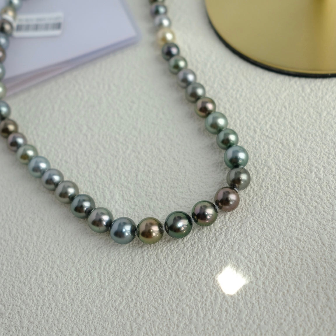 Tahitian Morandi Necklace, 8.2-11mm, Pearl Necklace, GUILD Certificate