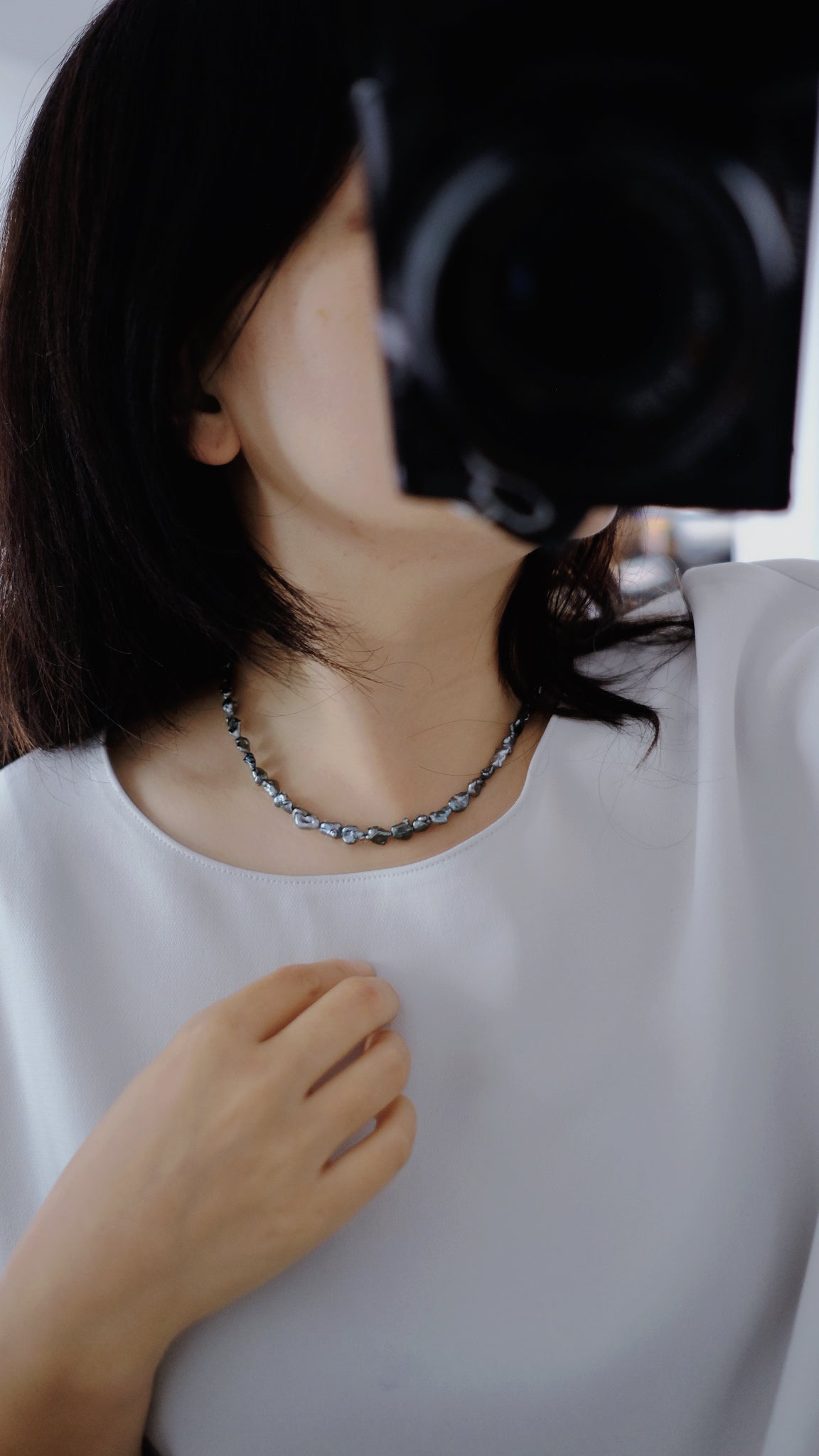 Tahitian Pearl Necklace, Keshi, 5.2-7.9mm