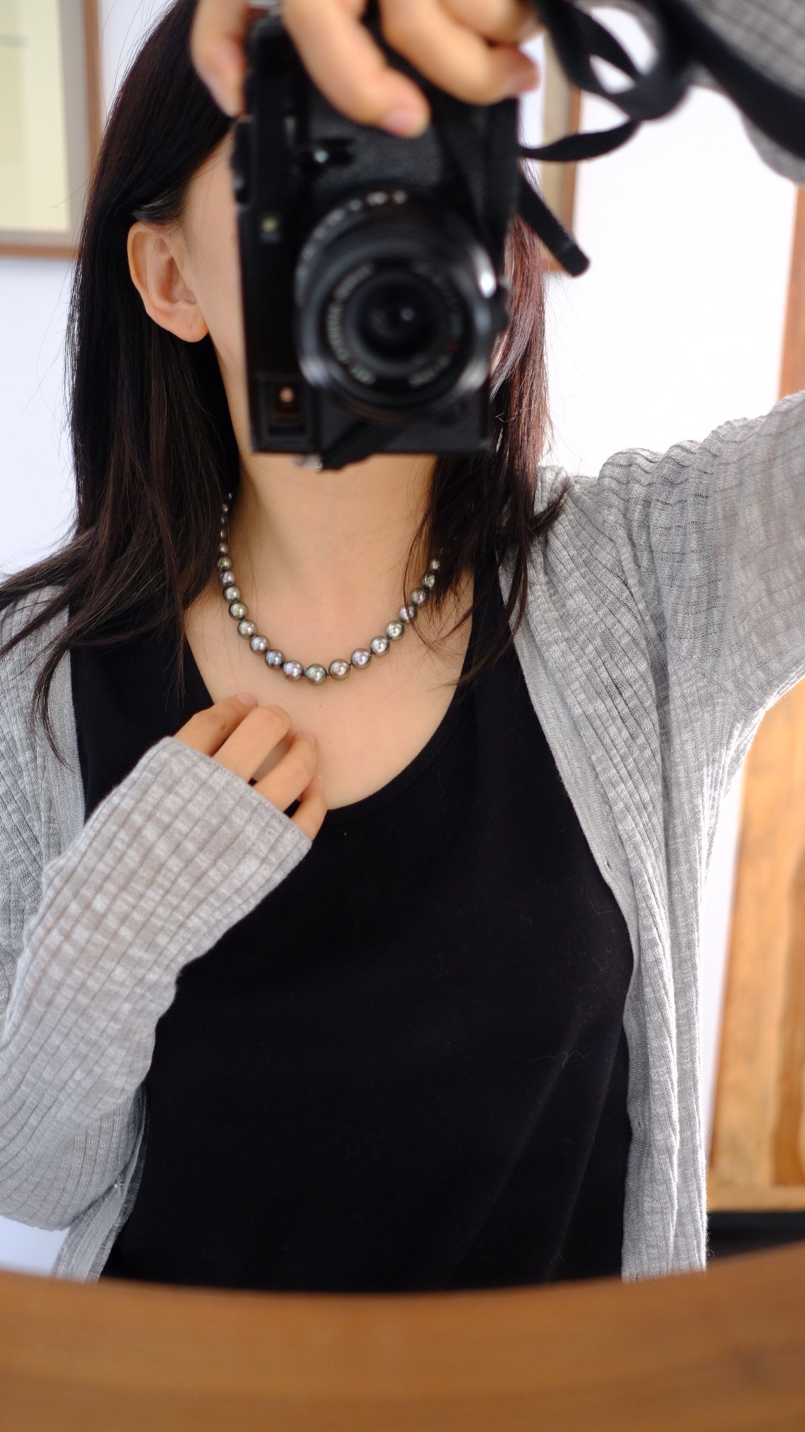 Tahitian Peacock Necklace, 8.6-10.7mm, Pearl Necklace, GUILD Certificate