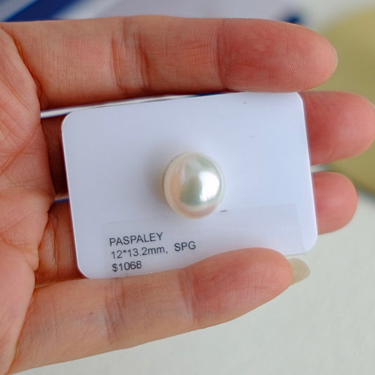 White South Sea Loose Pearl, Single Oval 12*13.2mm, PASPALEY