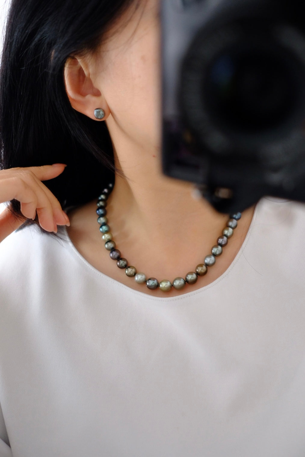 Tahitian Morandi Necklace, 8.3-11mm, Pearl Necklace, GUILD Certificate