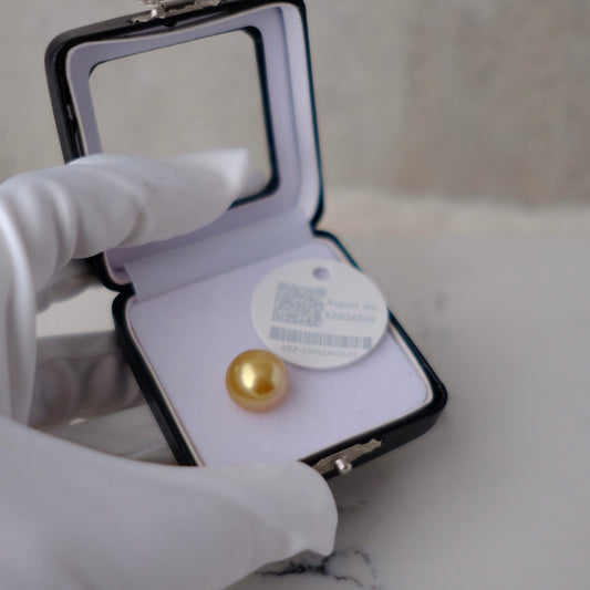 Golden South Sea Pearl, 13mm, Loose Pearl, GUILD Certificate