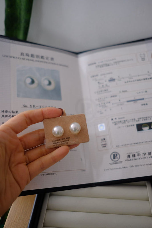 White South Sea Loose Pearl, Button, 11.7*13.1mm/10.2*13mm, Phoenix