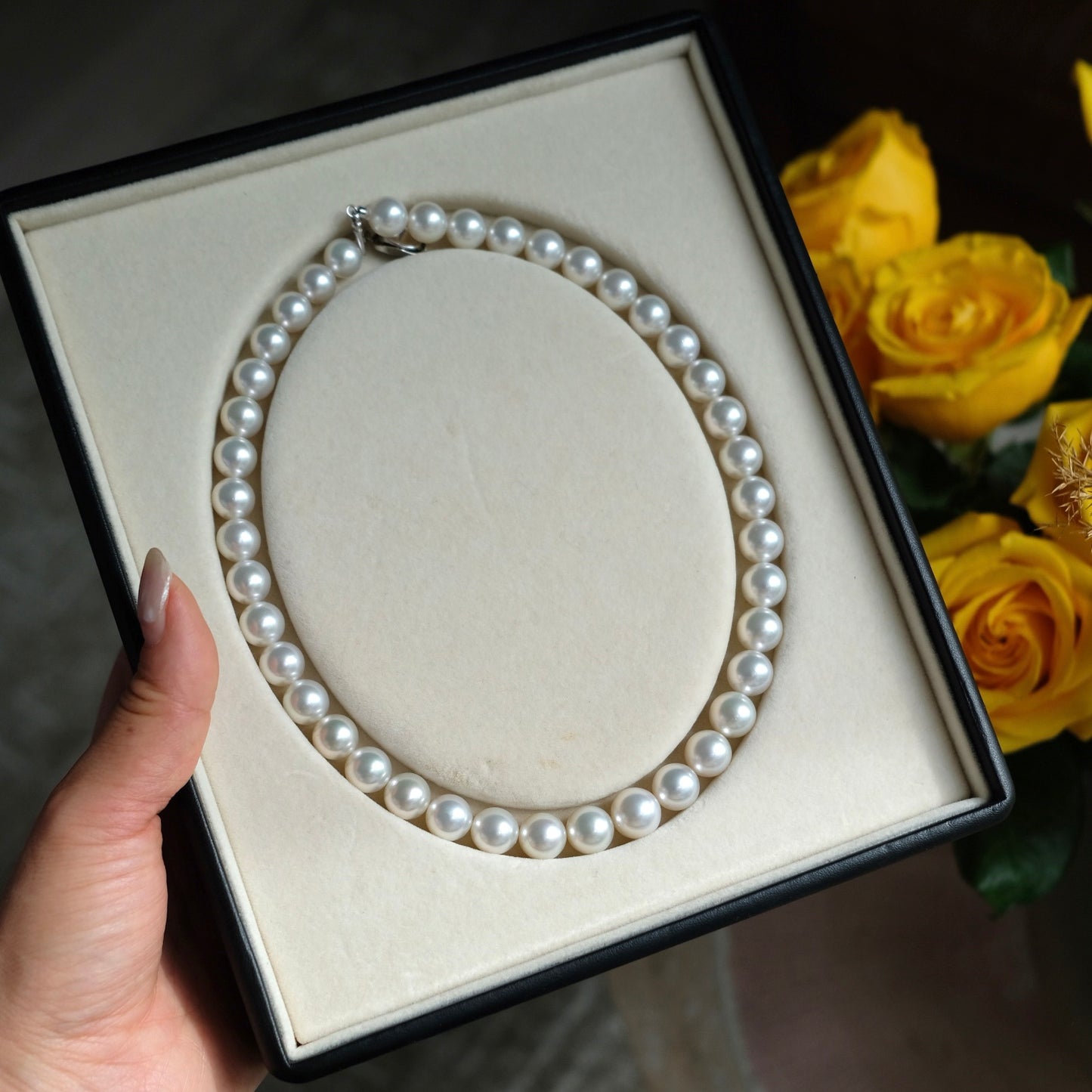 White South Sea Pearl Necklace, 9.1-11.7mm, Pearls Necklace, Aurora Venus