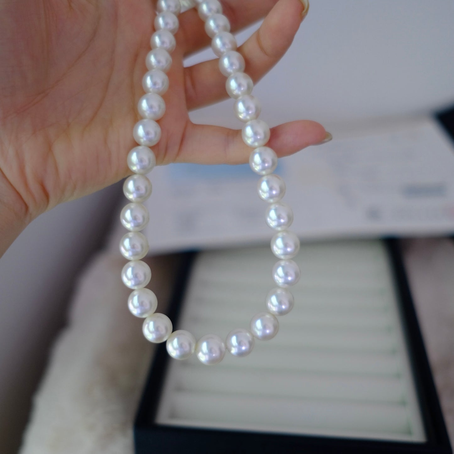 White South Sea Pearl Necklace, 9.1-11.7mm, Pearls Necklace, Aurora Venus