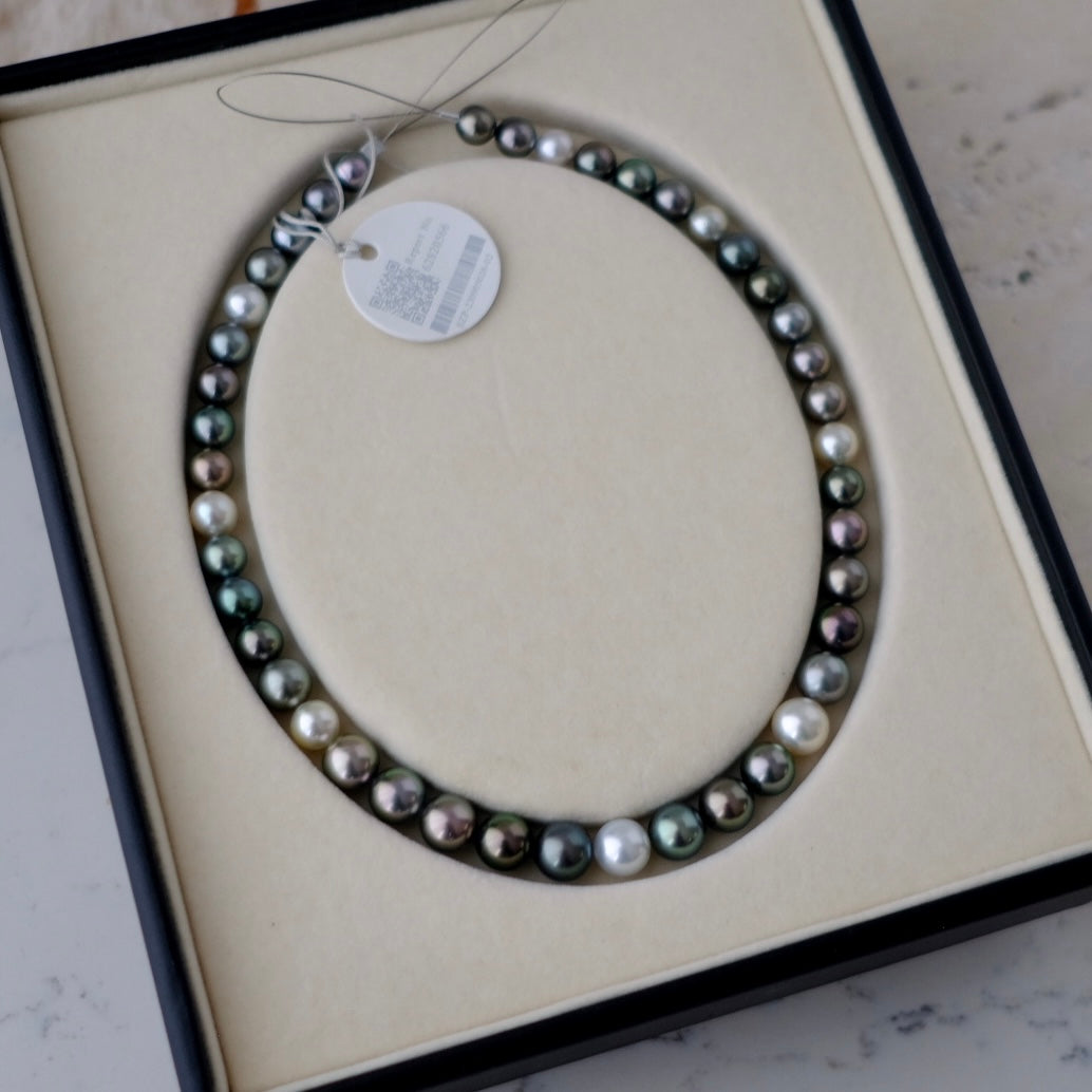 Tahitian and South Sea Necklace, 9.1-11.9mm, Pearl Necklace, GUILD Certificate