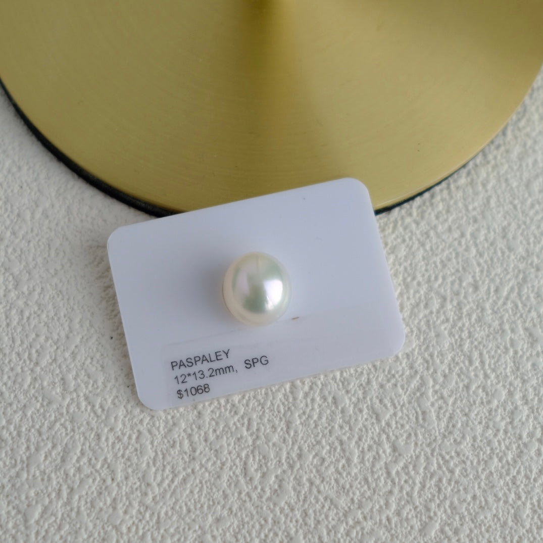 White South Sea Loose Pearl, Single Oval 12*13.2mm, PASPALEY