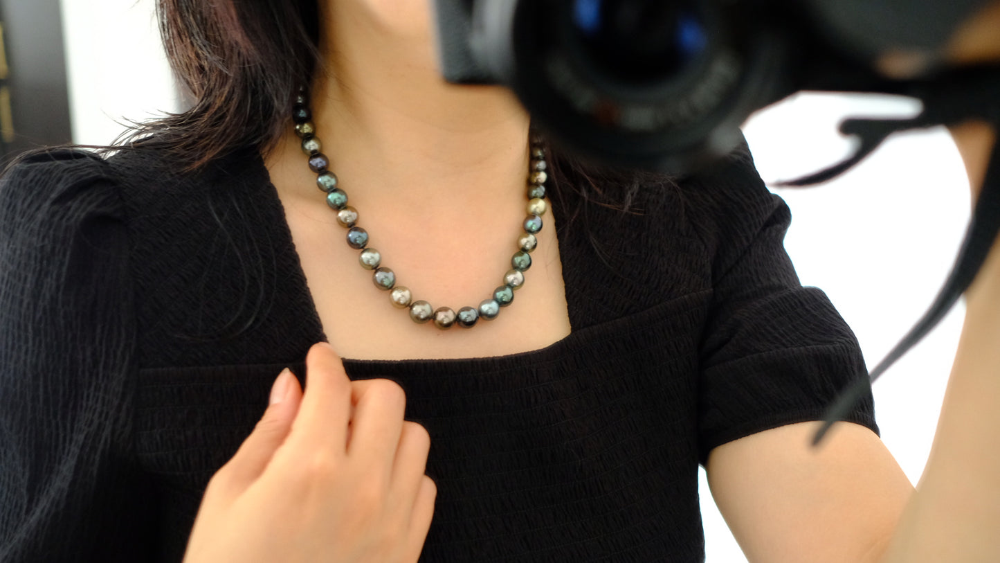 Tahitian Morandi Necklace, 8.1-11mm, Pearl Necklace