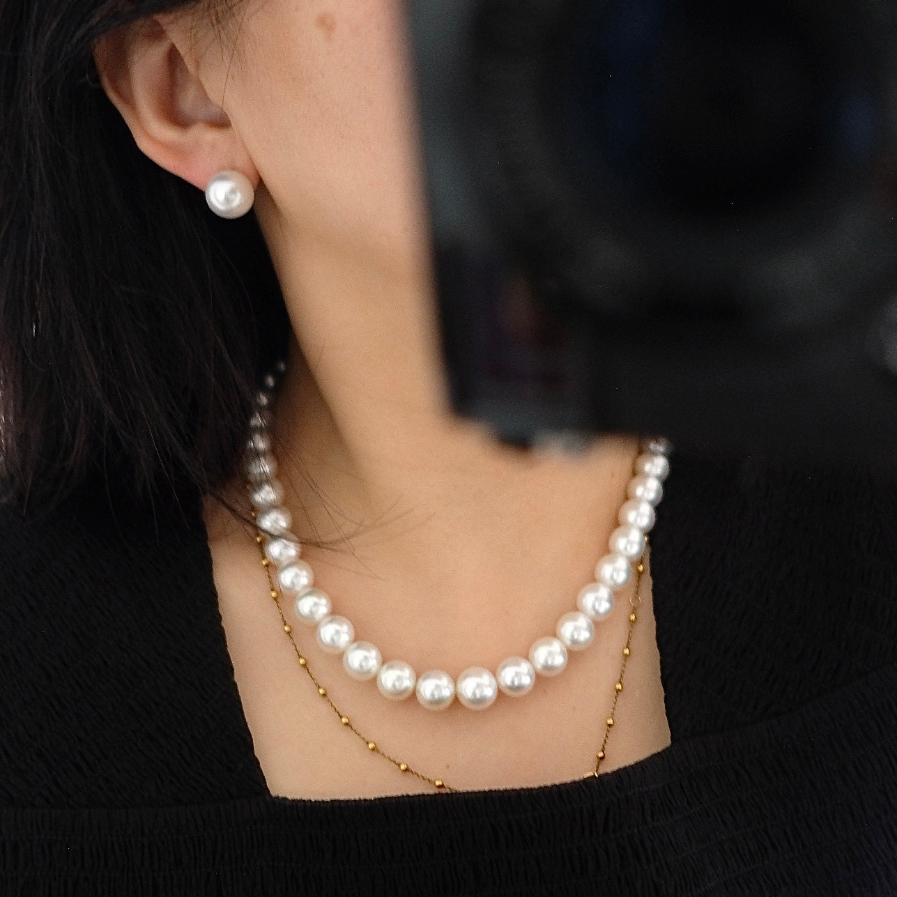 White South Sea Pearl Necklace, 9.1-11.7mm, Pearls Necklace, Aurora Venus