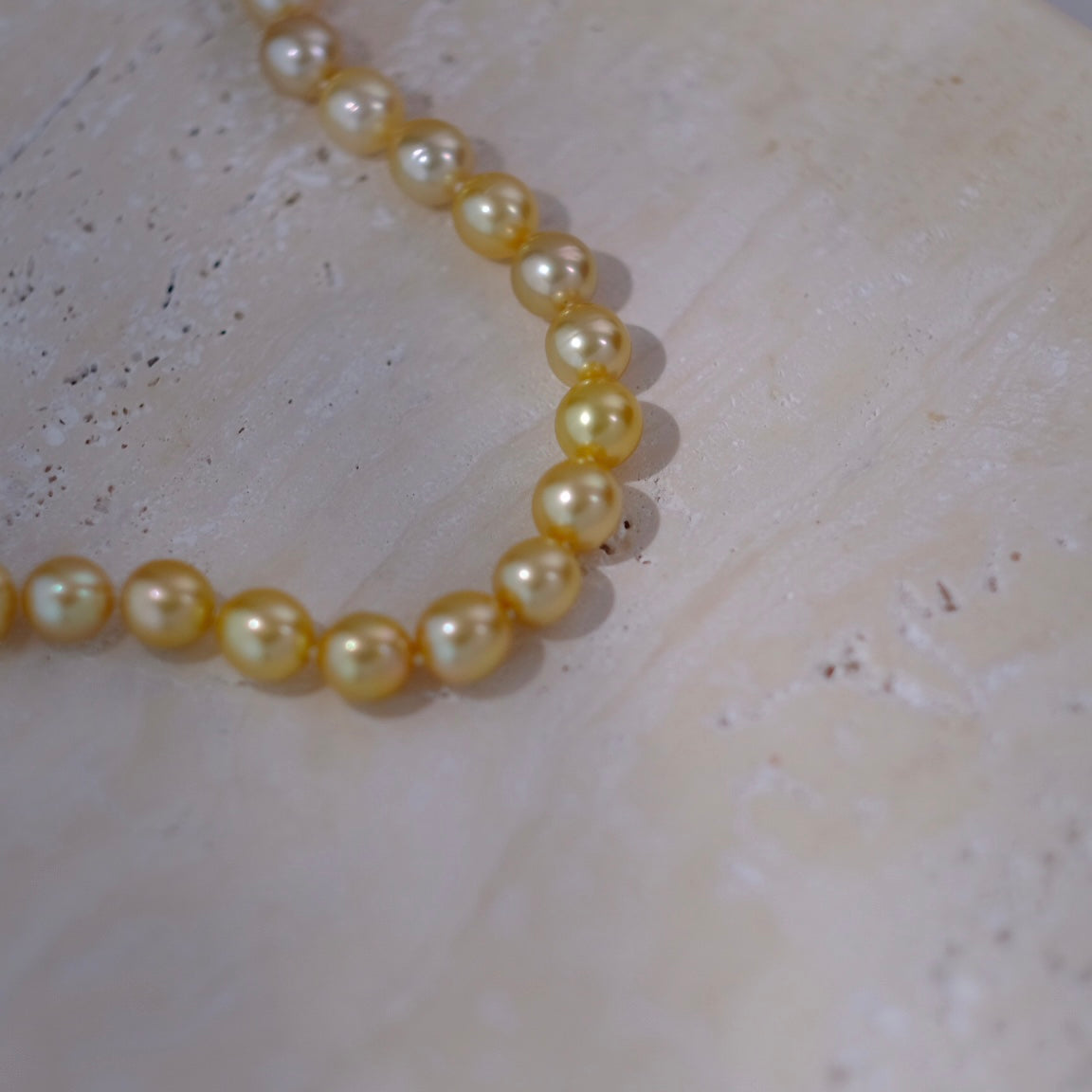 Golden South Sea Pearl Necklace, Baroque, 9.6-11.6mm