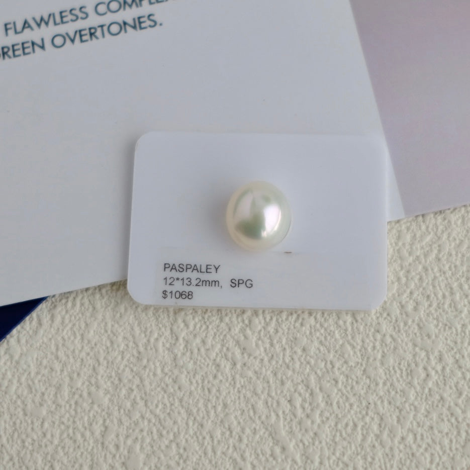 White South Sea Loose Pearl, Single Oval 12*13.2mm, PASPALEY