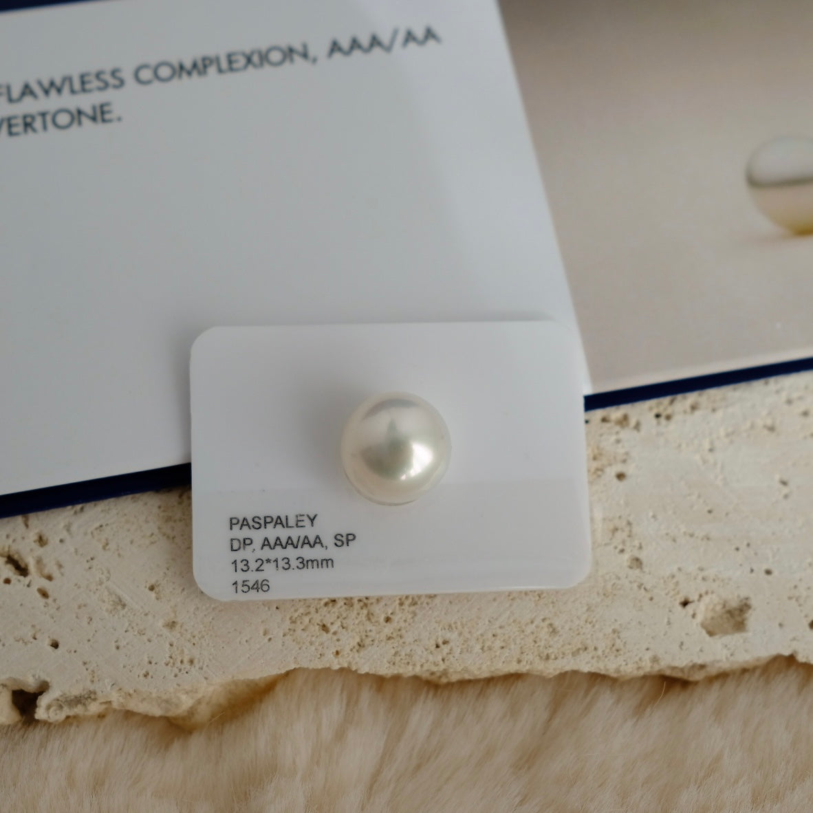 White South Sea Loose Pearl, Single Drop 13.2*13.3mm, PASPALEY