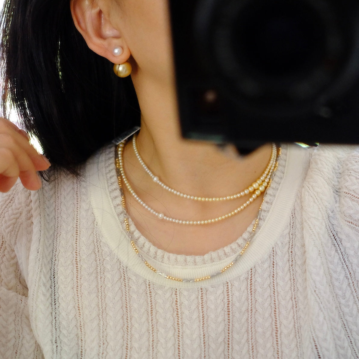 Akoya, 2.5-6mm, Long Pearl Necklace, 80cm, TOP GEM, GRC Certificate