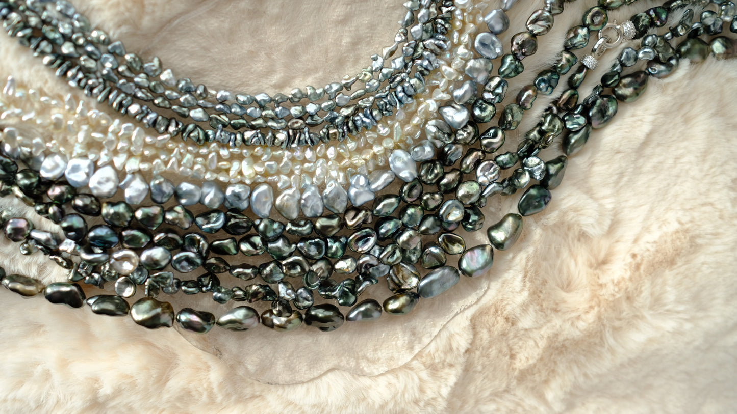 SC002 South Sea Necklaces, Keshi