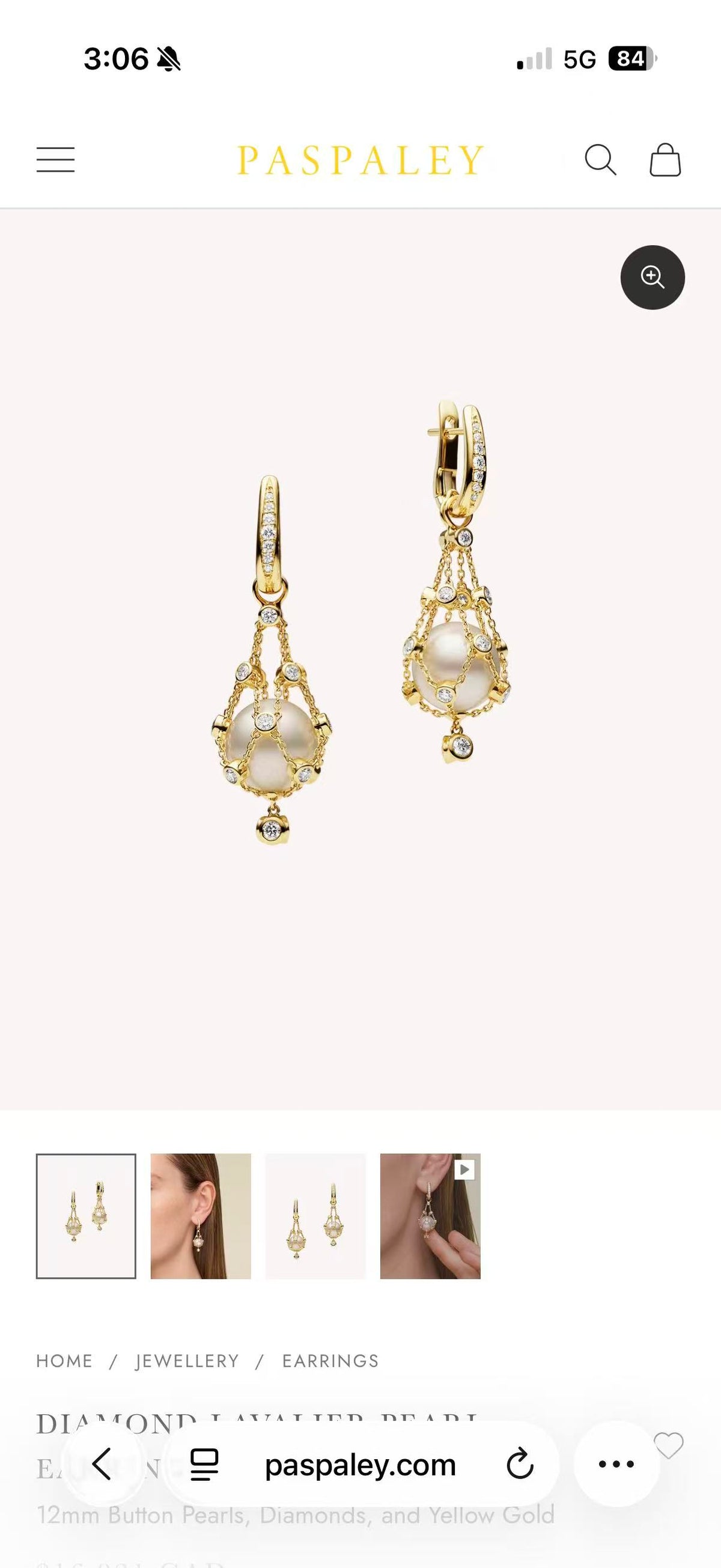 Diamond Lavalier Earrings - Deposit