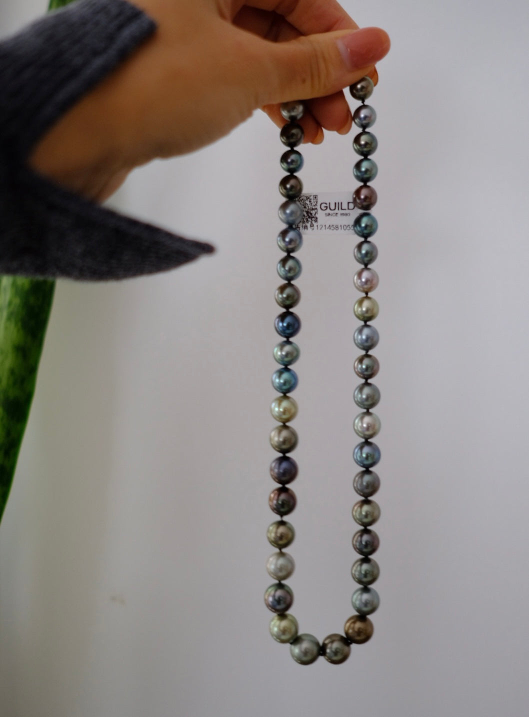 Tahitian Morandi Necklace, 8.3-11mm, Pearl Necklace, GUILD Certificate