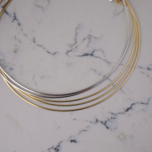 AU750, Japan Made 18k Double Side Collar Chain, 40+5cm, 2.92g