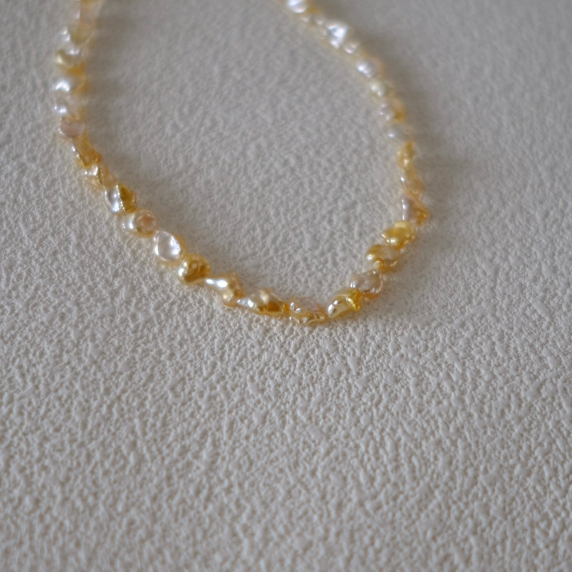 Golden South Sea Pearl Necklace, Keshi, 4-7mm