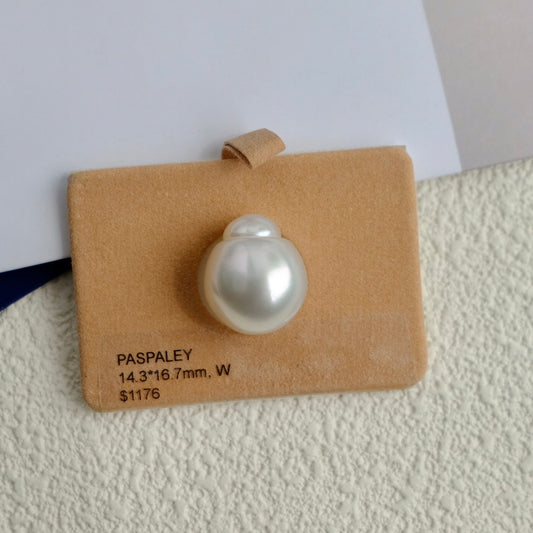 White South Sea Loose Pearl, Single Topped Drop 14.3*16.7mm, PASPALEY